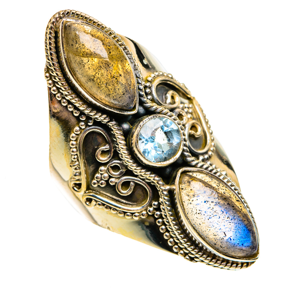 Labradorite Rings handcrafted by Ana Silver Co - RING78664