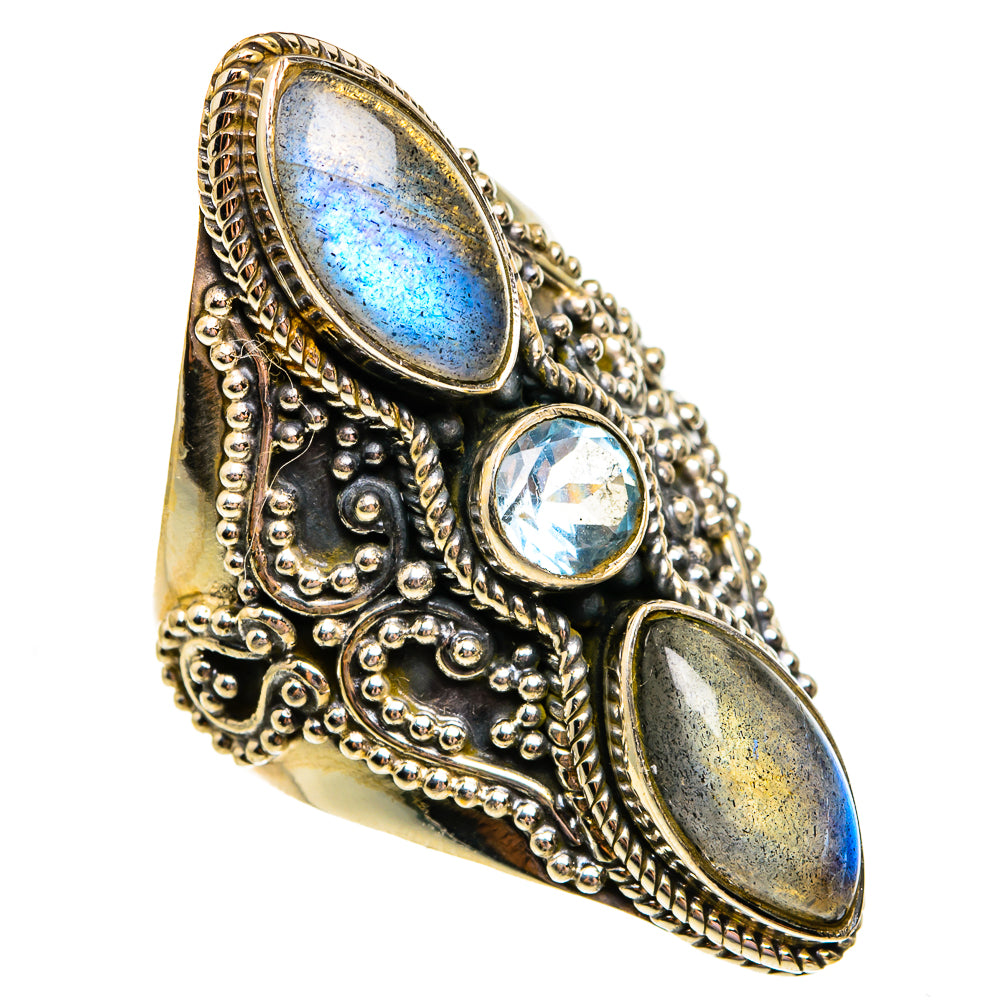 Labradorite Rings handcrafted by Ana Silver Co - RING78671
