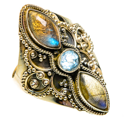 Labradorite Rings handcrafted by Ana Silver Co - RING78678