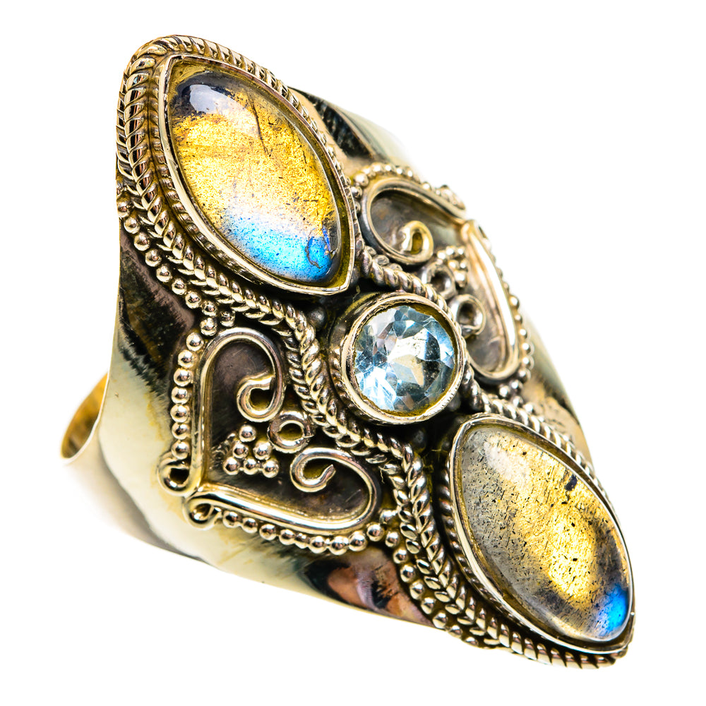 Labradorite Rings handcrafted by Ana Silver Co - RING78682
