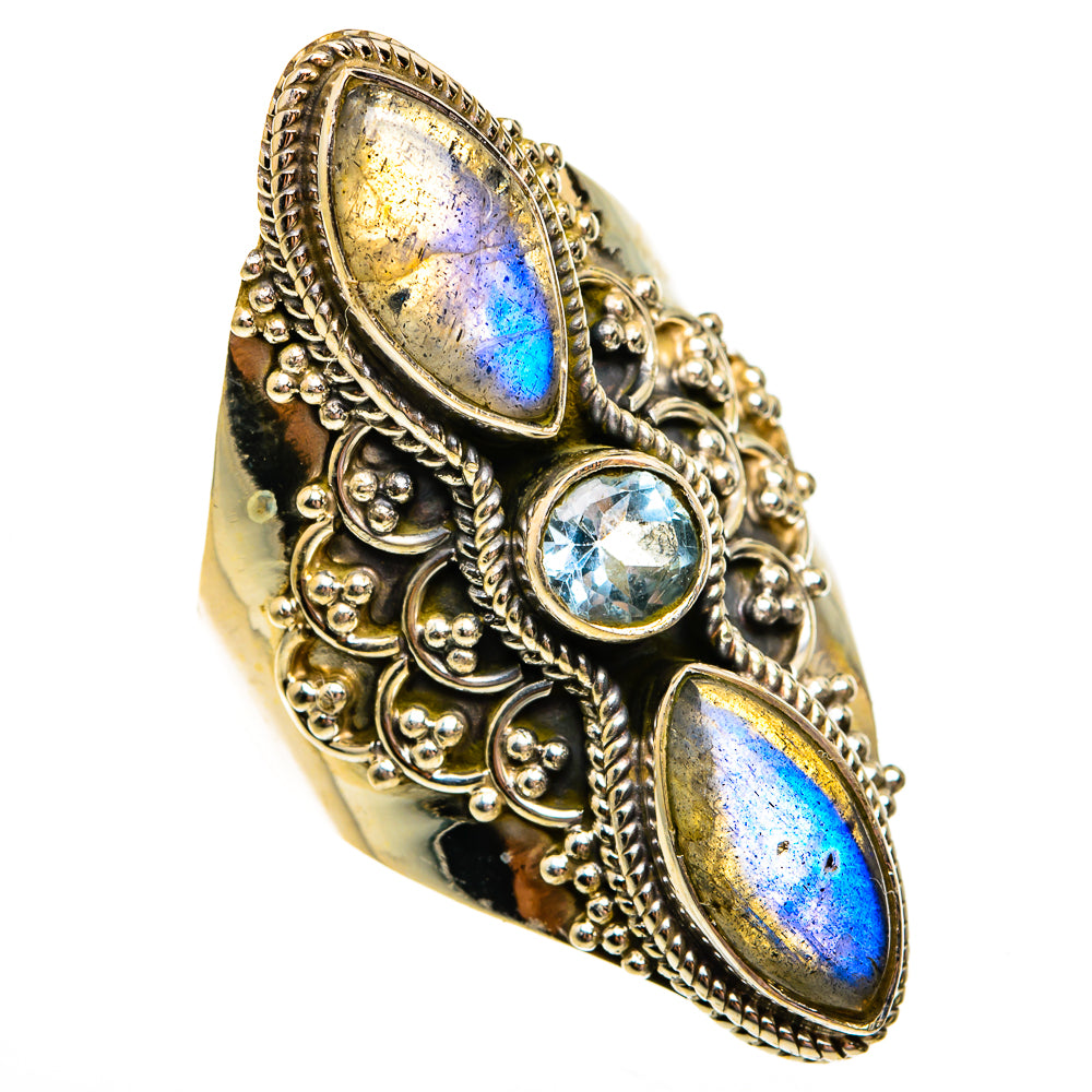 Labradorite Rings handcrafted by Ana Silver Co - RING78690