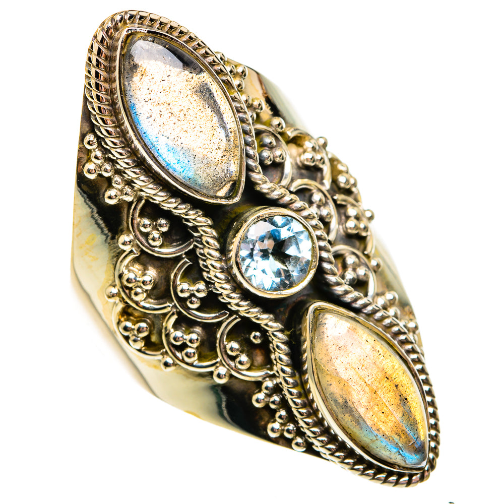 Labradorite Rings handcrafted by Ana Silver Co - RING78701
