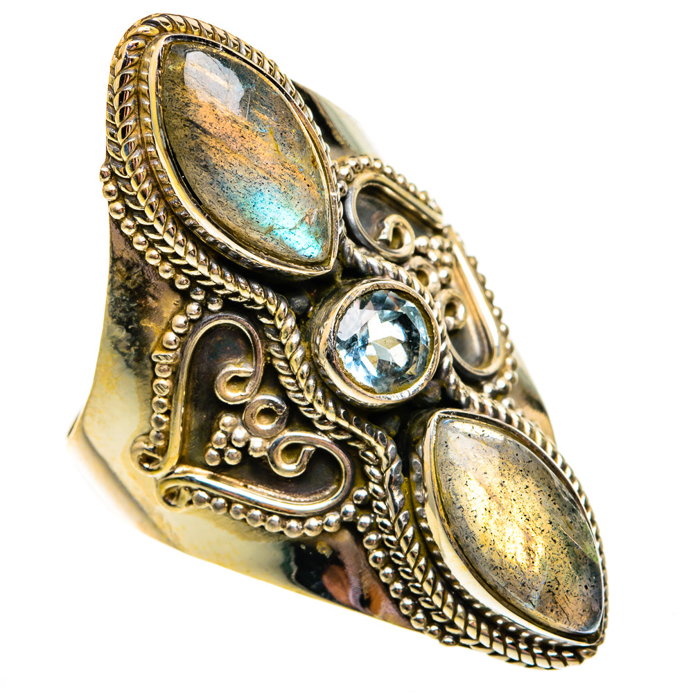 Labradorite Rings handcrafted by Ana Silver Co - RING78708