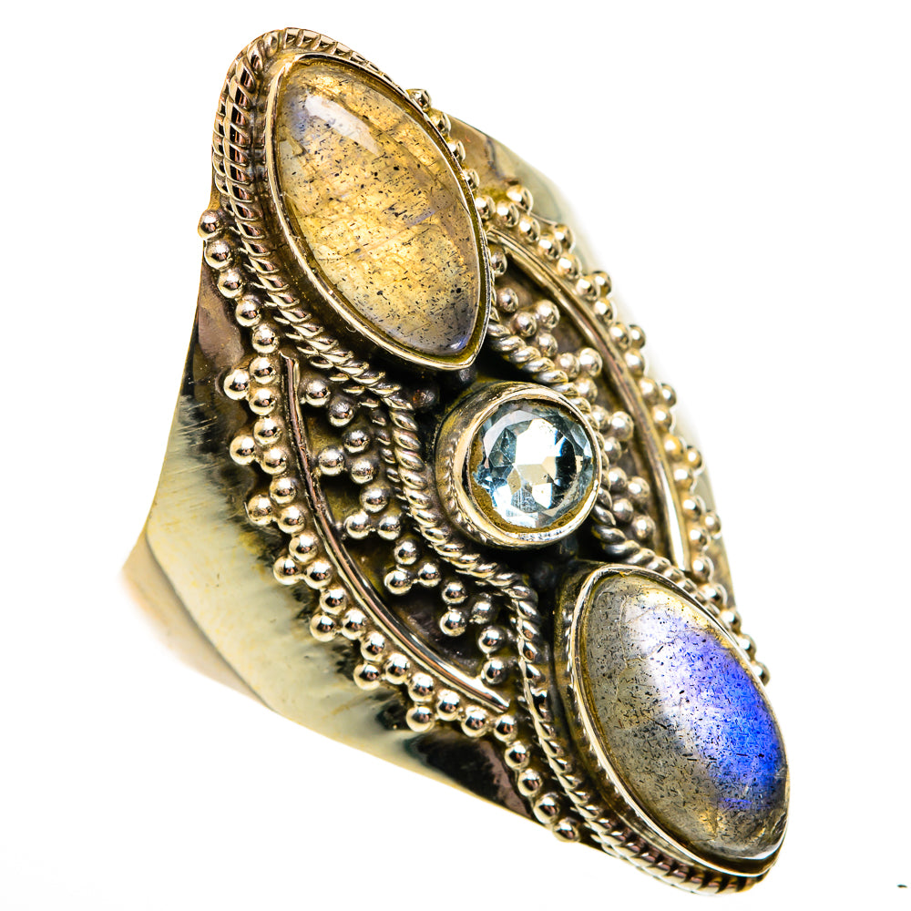 Labradorite Rings handcrafted by Ana Silver Co - RING78711