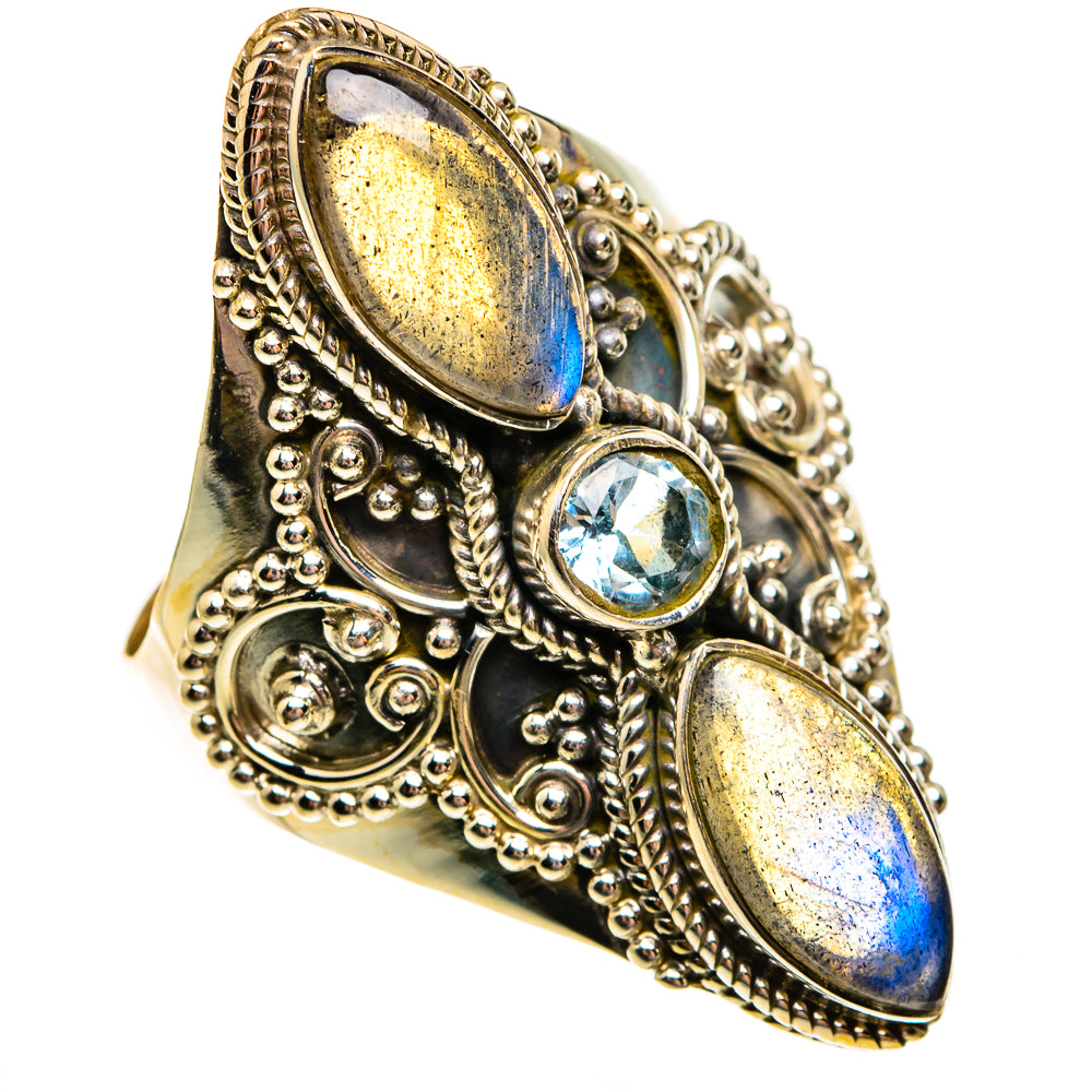 Labradorite Rings handcrafted by Ana Silver Co - RING78717