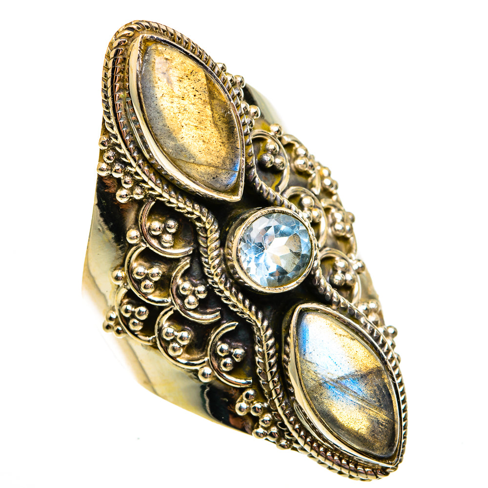 Labradorite Rings handcrafted by Ana Silver Co - RING78731