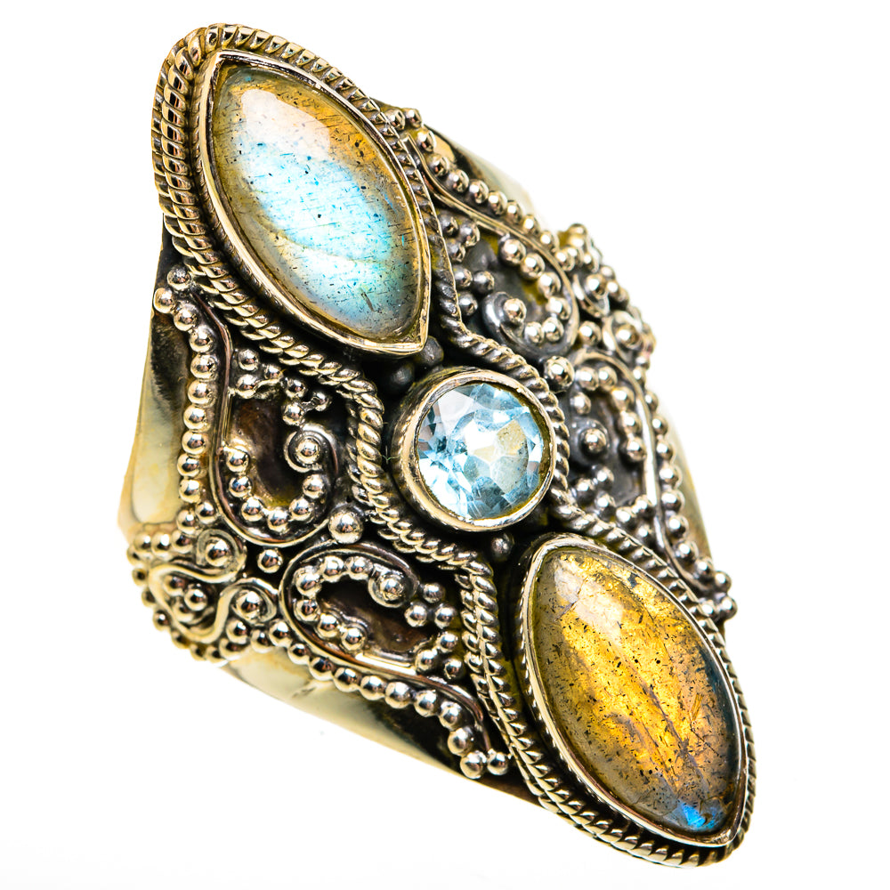Labradorite Rings handcrafted by Ana Silver Co - RING78737