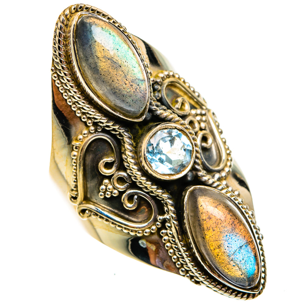 Labradorite Rings handcrafted by Ana Silver Co - RING78739