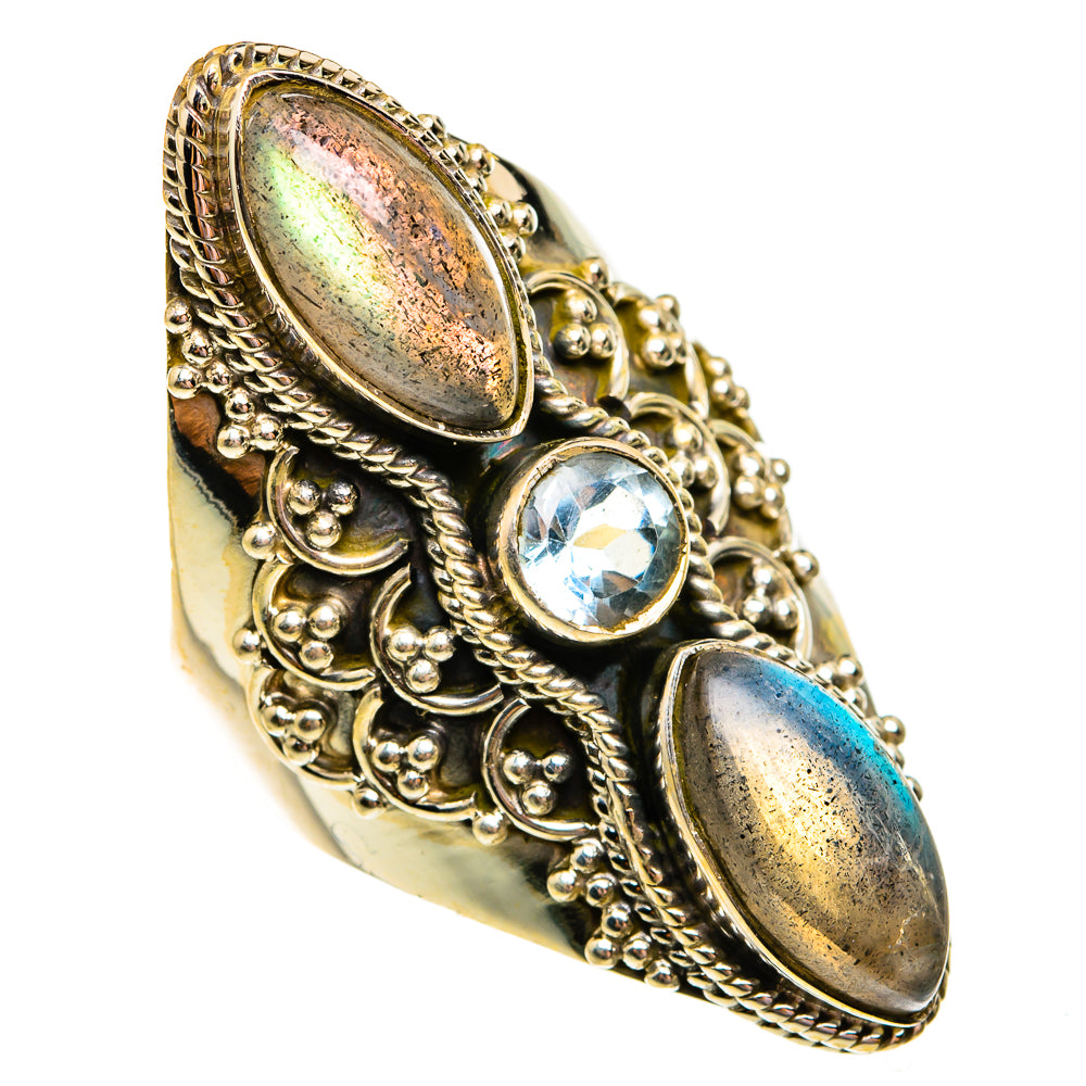Labradorite Rings handcrafted by Ana Silver Co - RING78741