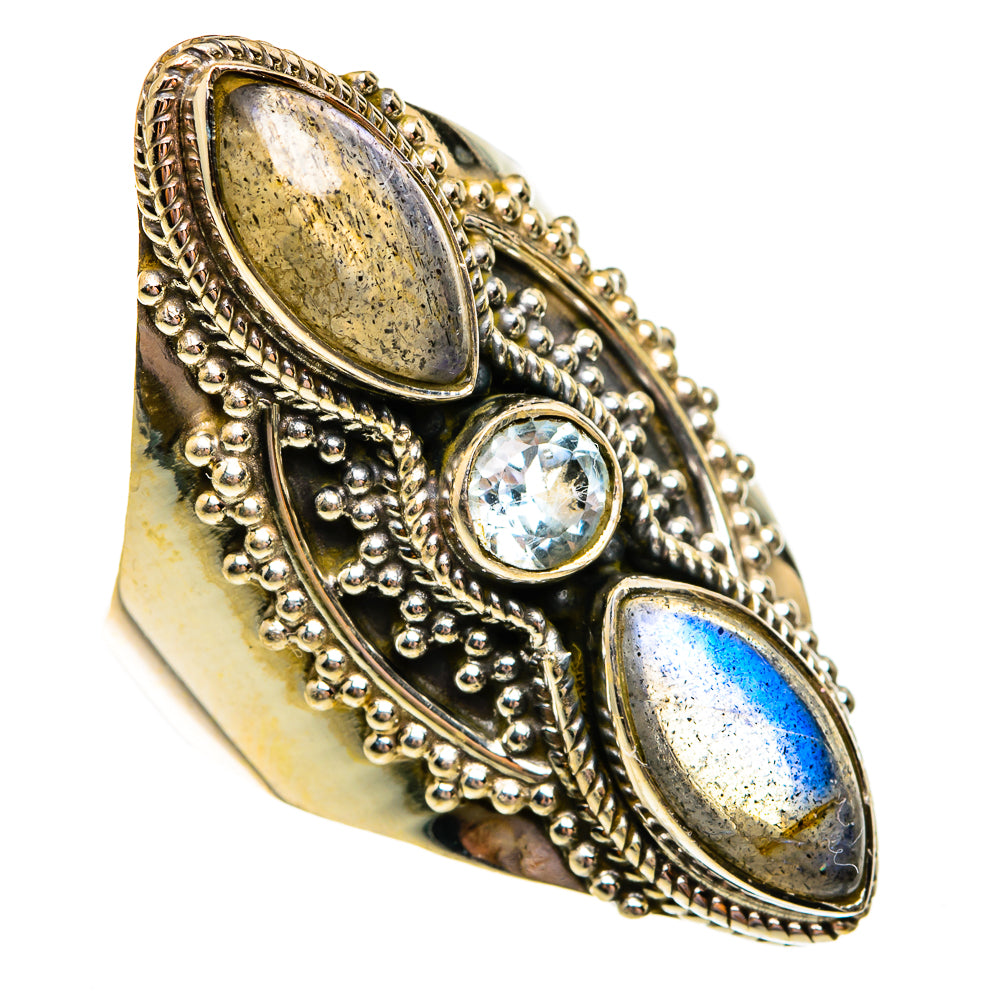 Labradorite Rings handcrafted by Ana Silver Co - RING78743