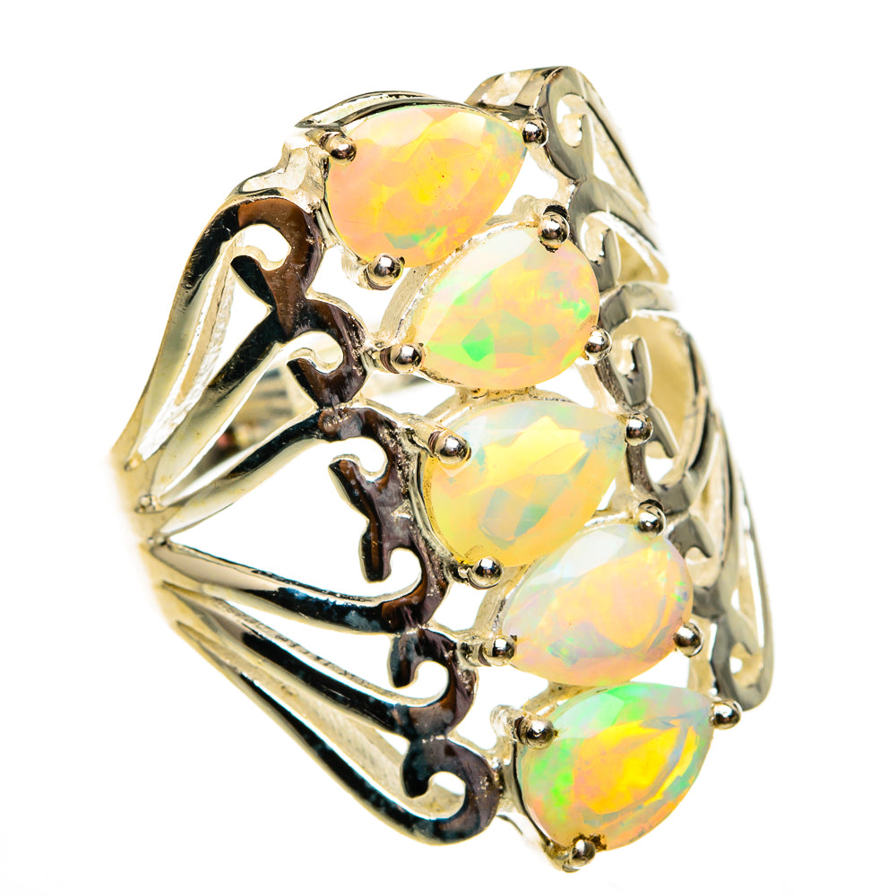 Ethiopian Opal Rings handcrafted by Ana Silver Co - RING78744
