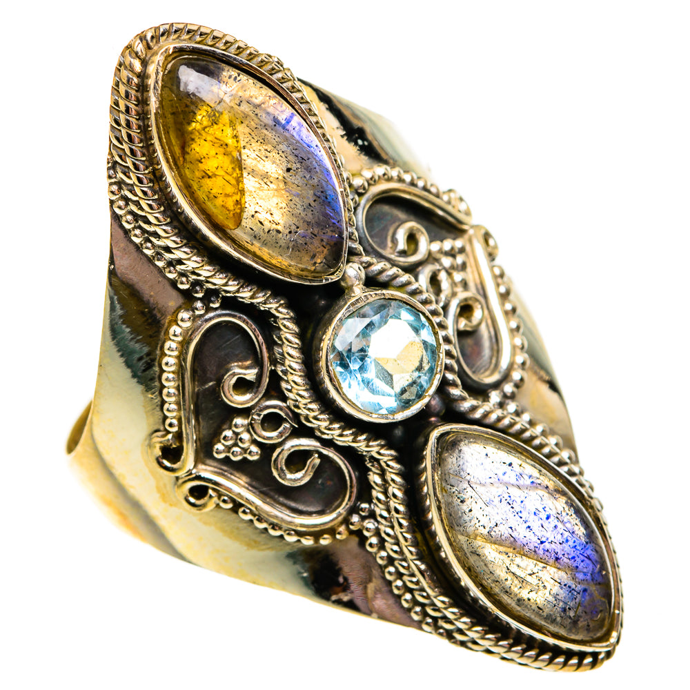Labradorite Rings handcrafted by Ana Silver Co - RING78747
