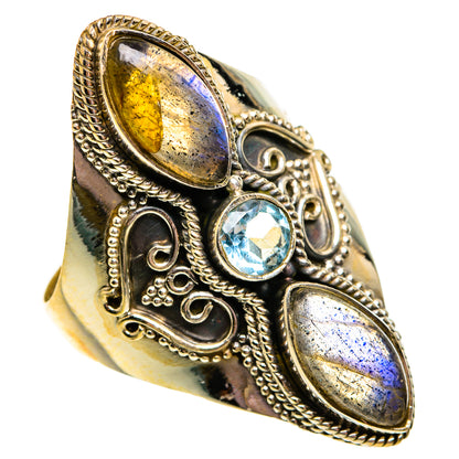 Labradorite Rings handcrafted by Ana Silver Co - RING78747