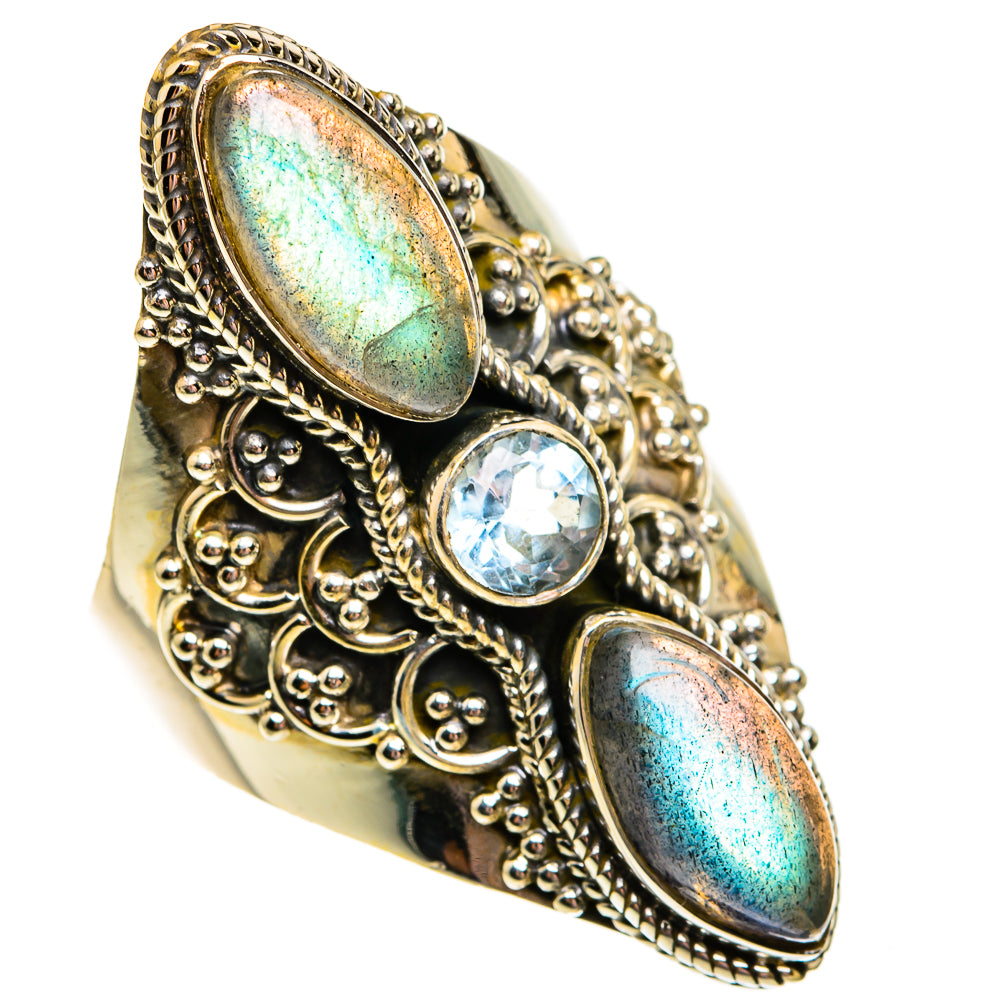 Labradorite Rings handcrafted by Ana Silver Co - RING78749