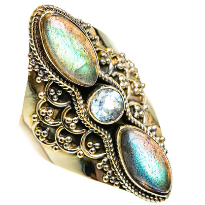 Labradorite Rings handcrafted by Ana Silver Co - RING78749