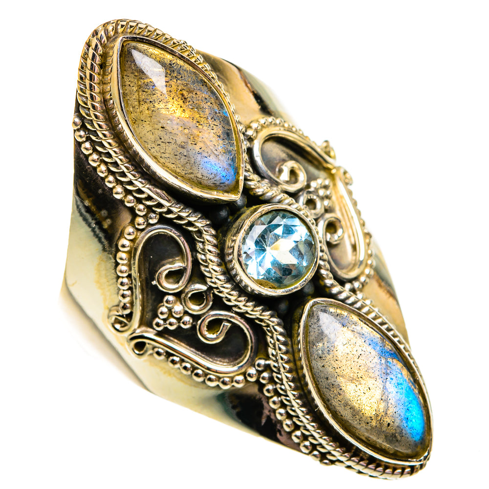Labradorite Rings handcrafted by Ana Silver Co - RING78753