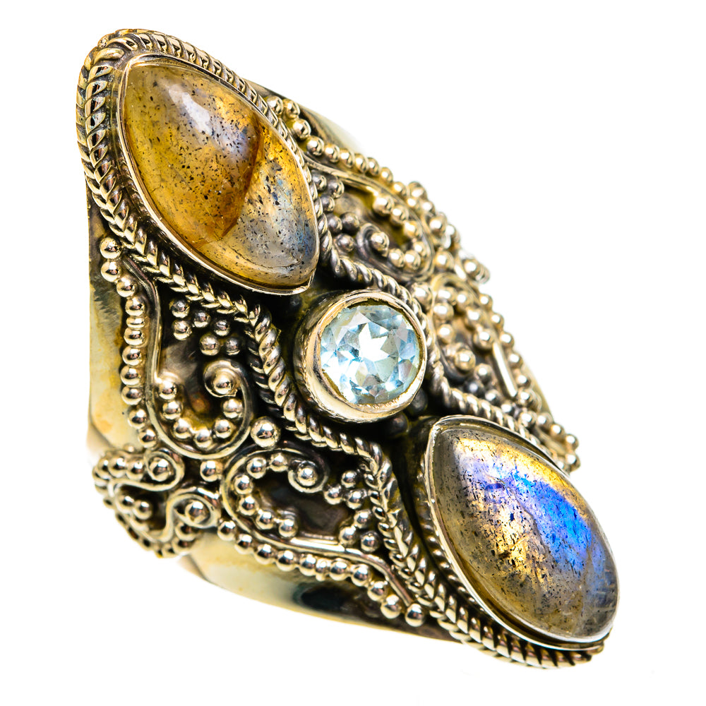 Labradorite Rings handcrafted by Ana Silver Co - RING78755