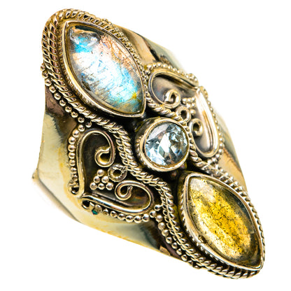 Labradorite Rings handcrafted by Ana Silver Co - RING78757