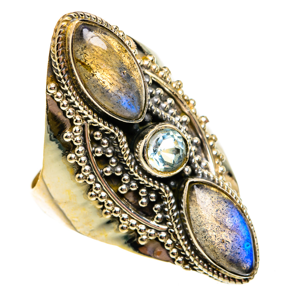 Labradorite Rings handcrafted by Ana Silver Co - RING78759