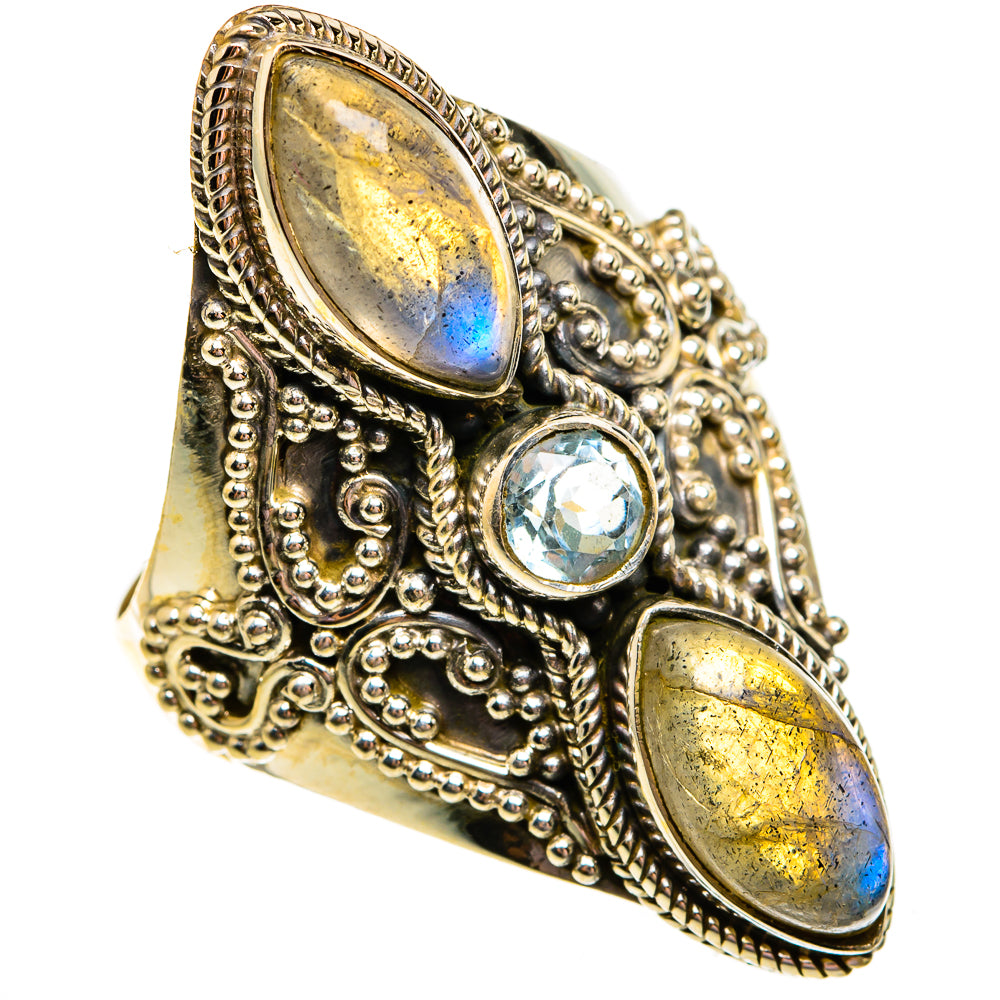 Labradorite Rings handcrafted by Ana Silver Co - RING78760