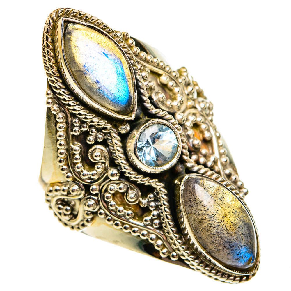 Labradorite Rings handcrafted by Ana Silver Co - RING78765