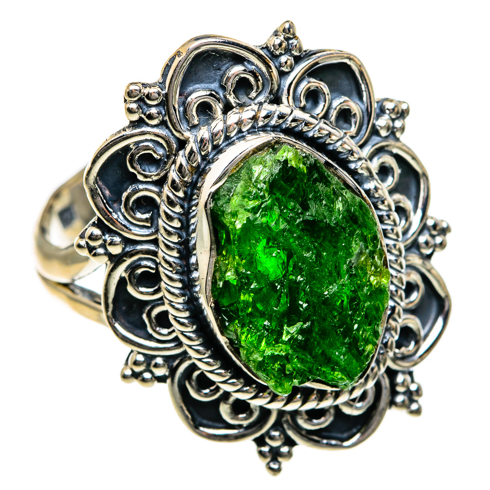 Chrome Diopside Rings handcrafted by Ana Silver Co - RING78775