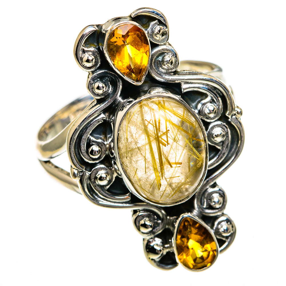Rutilated Quartz Rings handcrafted by Ana Silver Co - RING78787