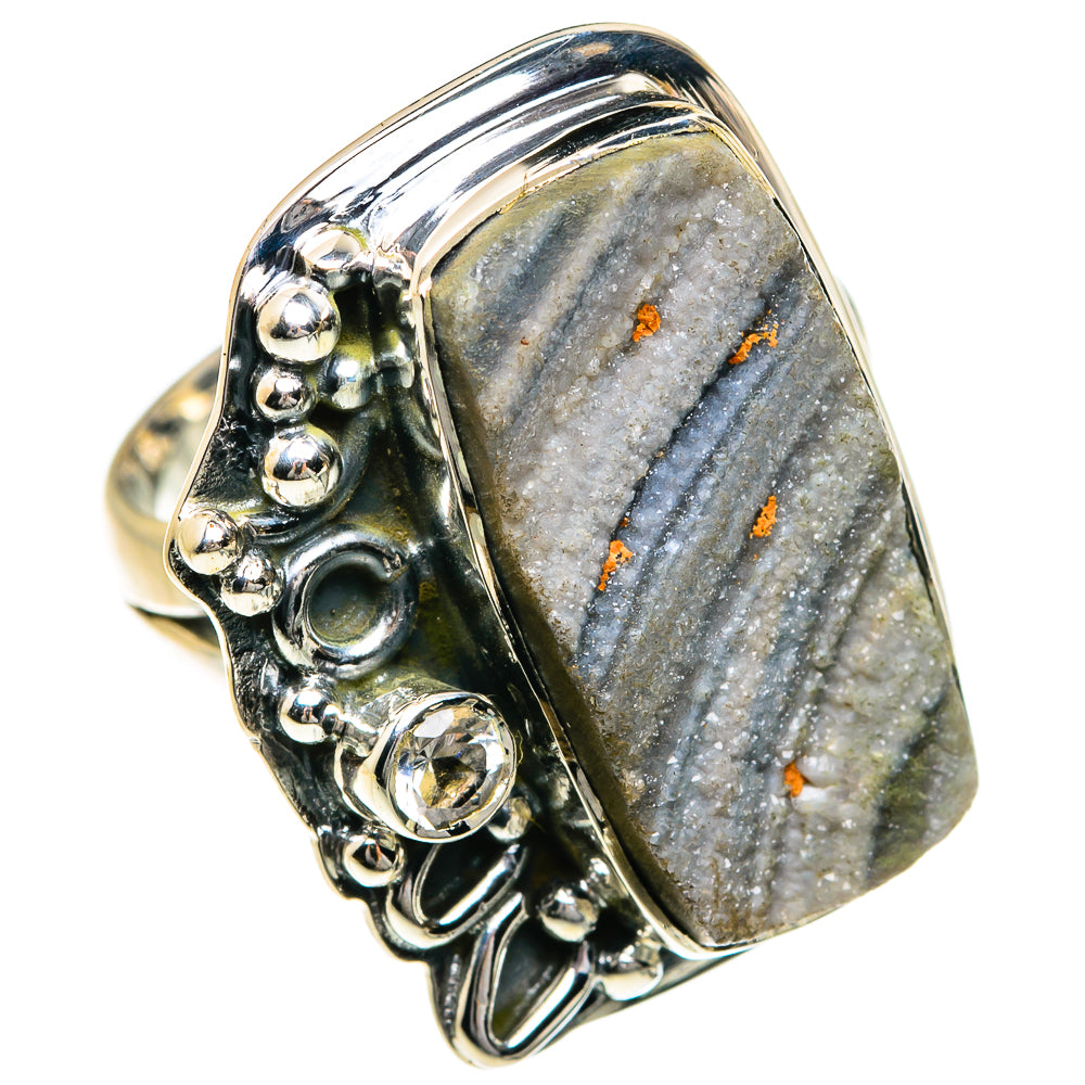 Desert Druzy Rings handcrafted by Ana Silver Co - RING78797