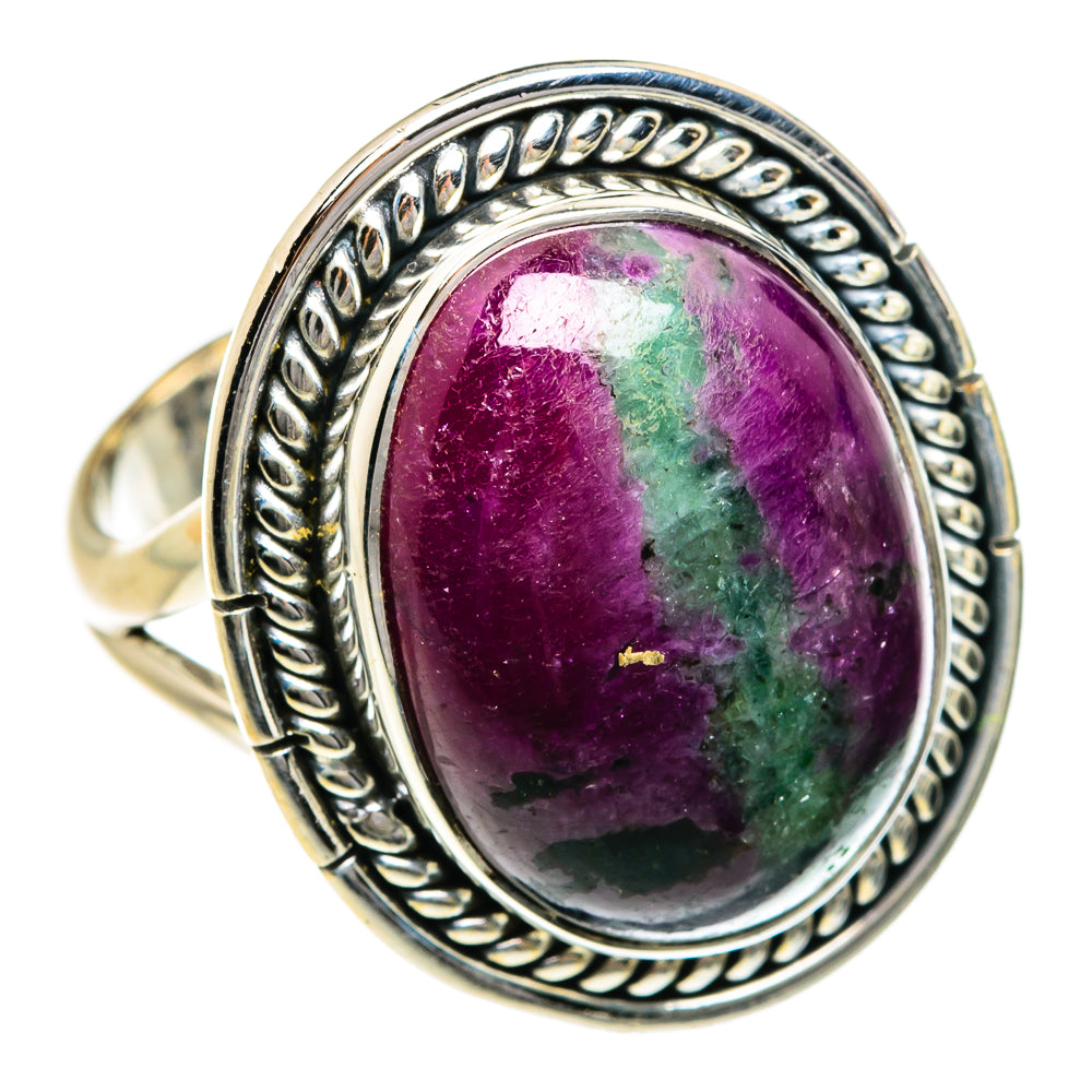 Ruby Zoisite Rings handcrafted by Ana Silver Co - RING78823