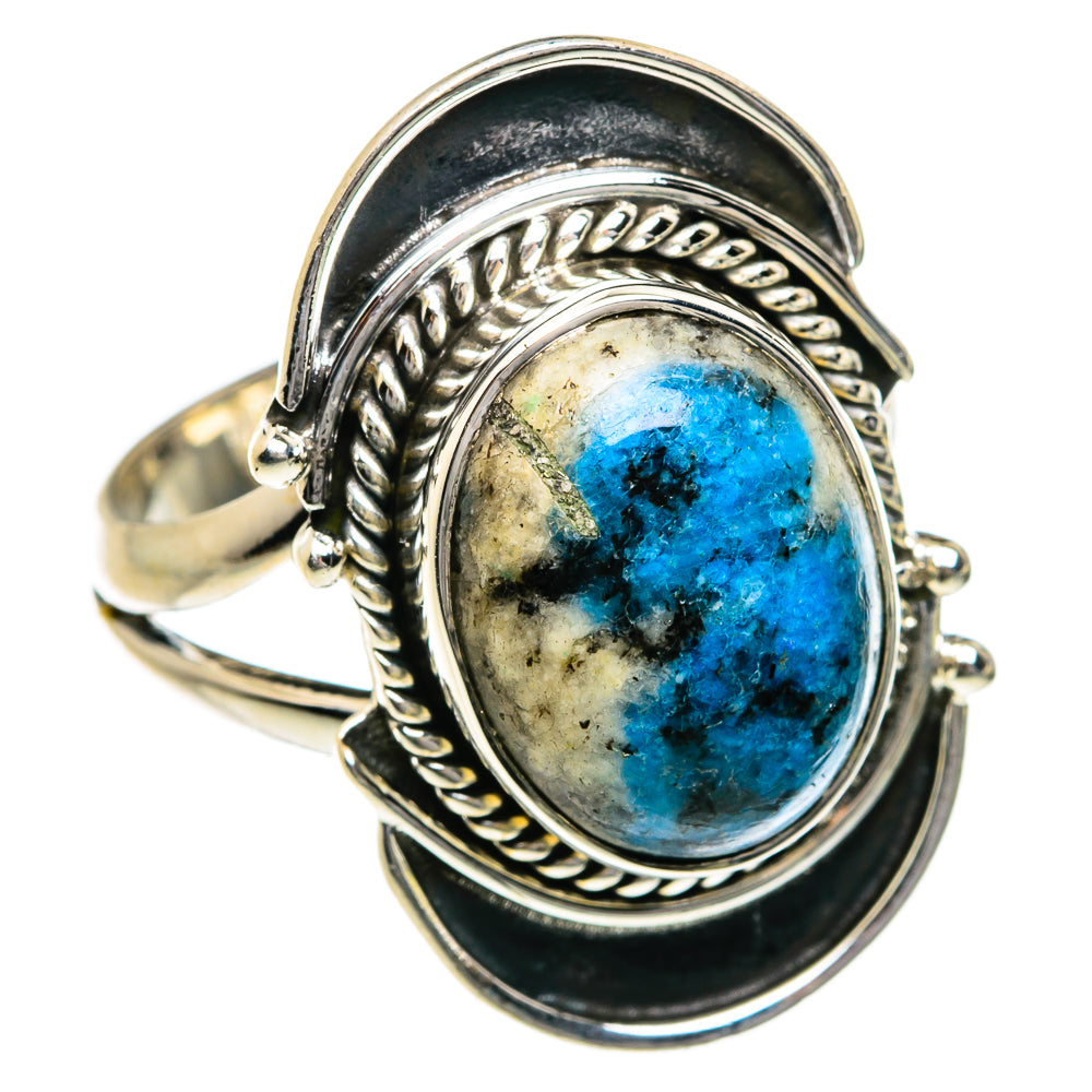 K2 Blue Azurite Rings handcrafted by Ana Silver Co - RING78833