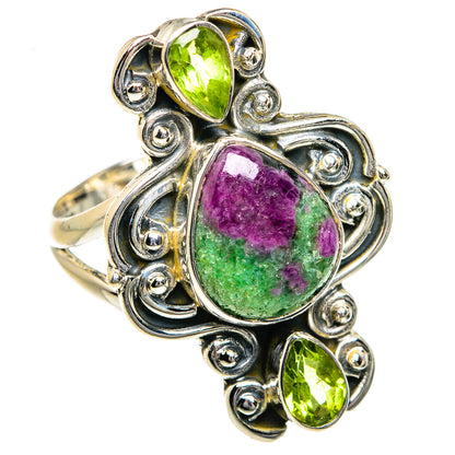 Ruby Zoisite Rings handcrafted by Ana Silver Co - RING78838