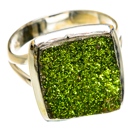 Spectro Pyrite Druzy Rings handcrafted by Ana Silver Co - RING78869