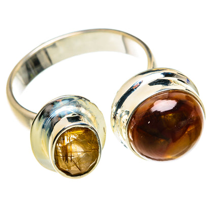 Mexican Fire Agate Rings handcrafted by Ana Silver Co - RING78871