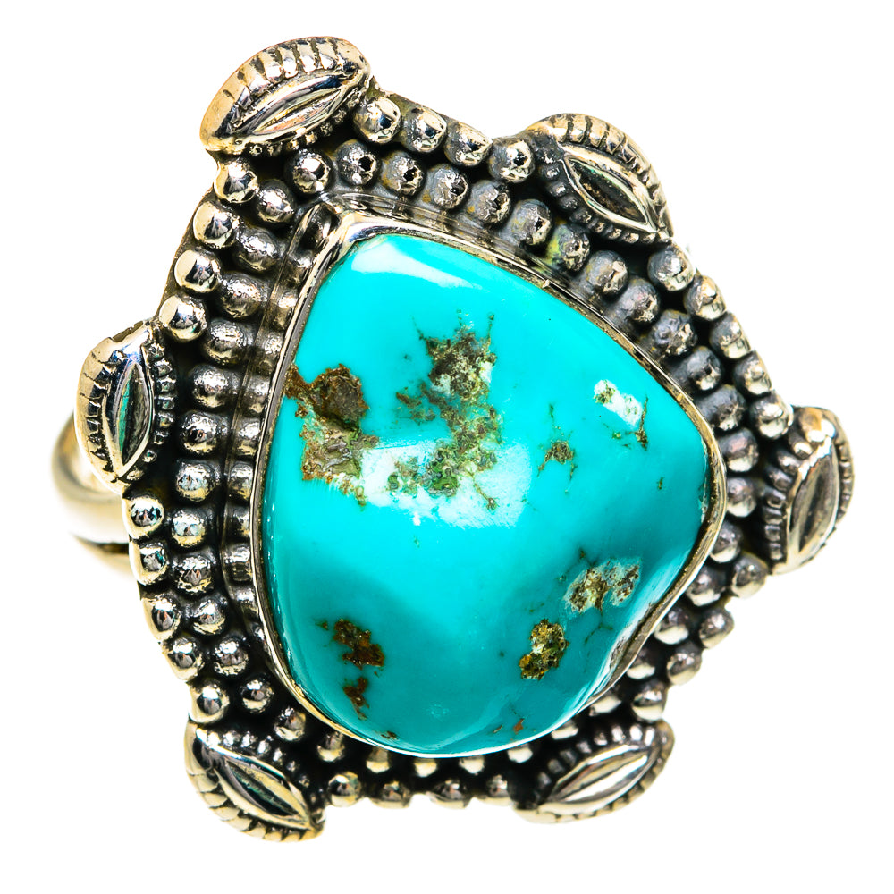 Tibetan Turquoise Rings handcrafted by Ana Silver Co - RING78890