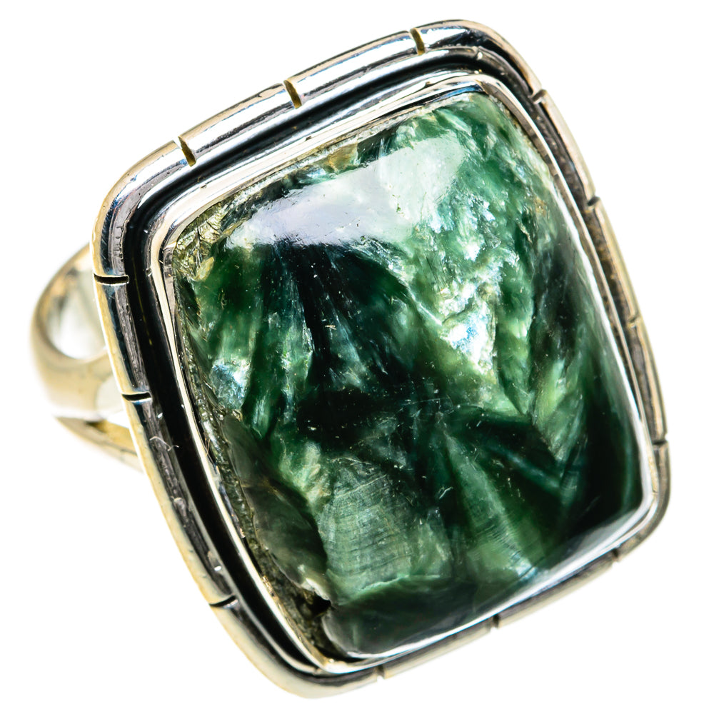 Seraphinite Rings handcrafted by Ana Silver Co - RING78892