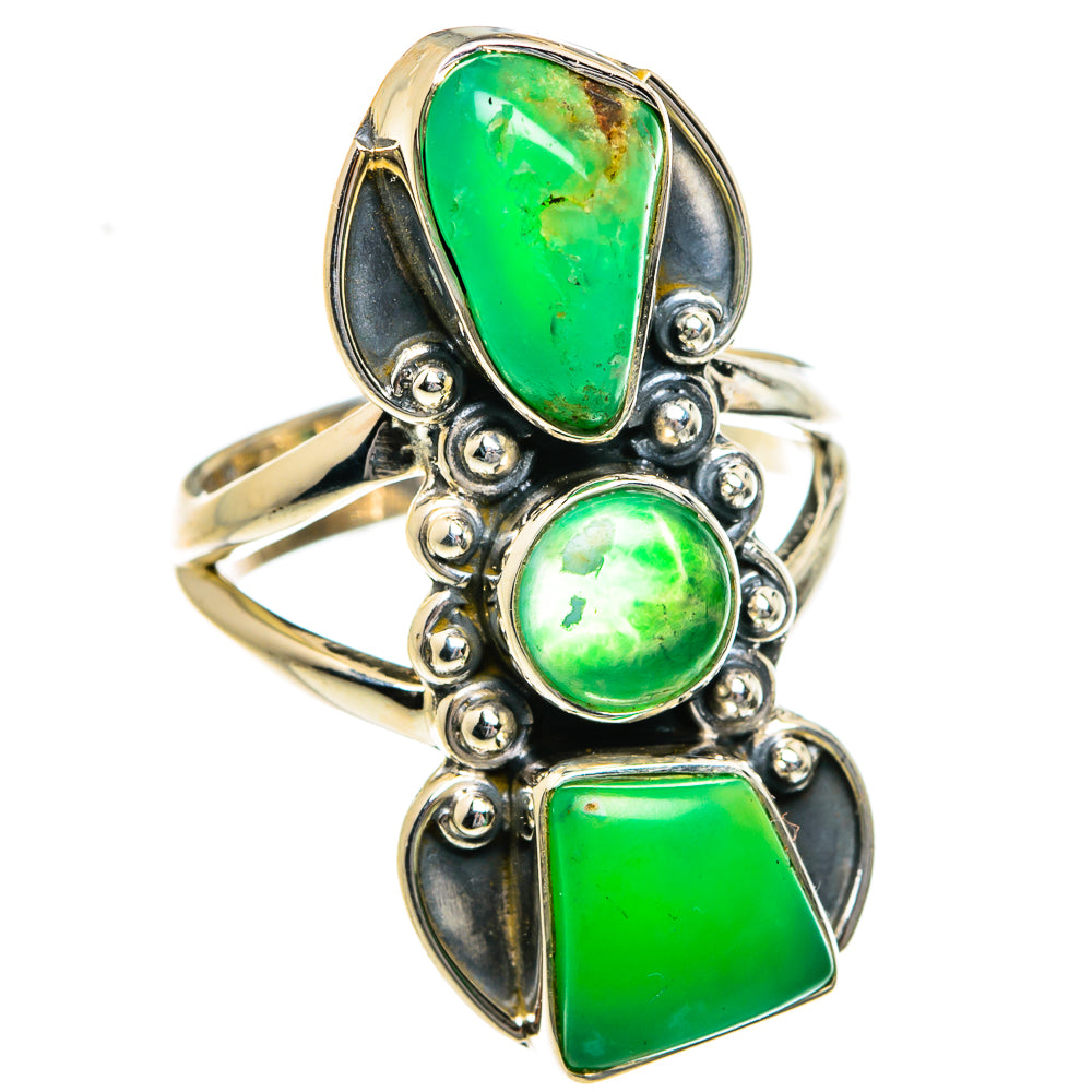 Chrysoprase Rings handcrafted by Ana Silver Co - RING78893