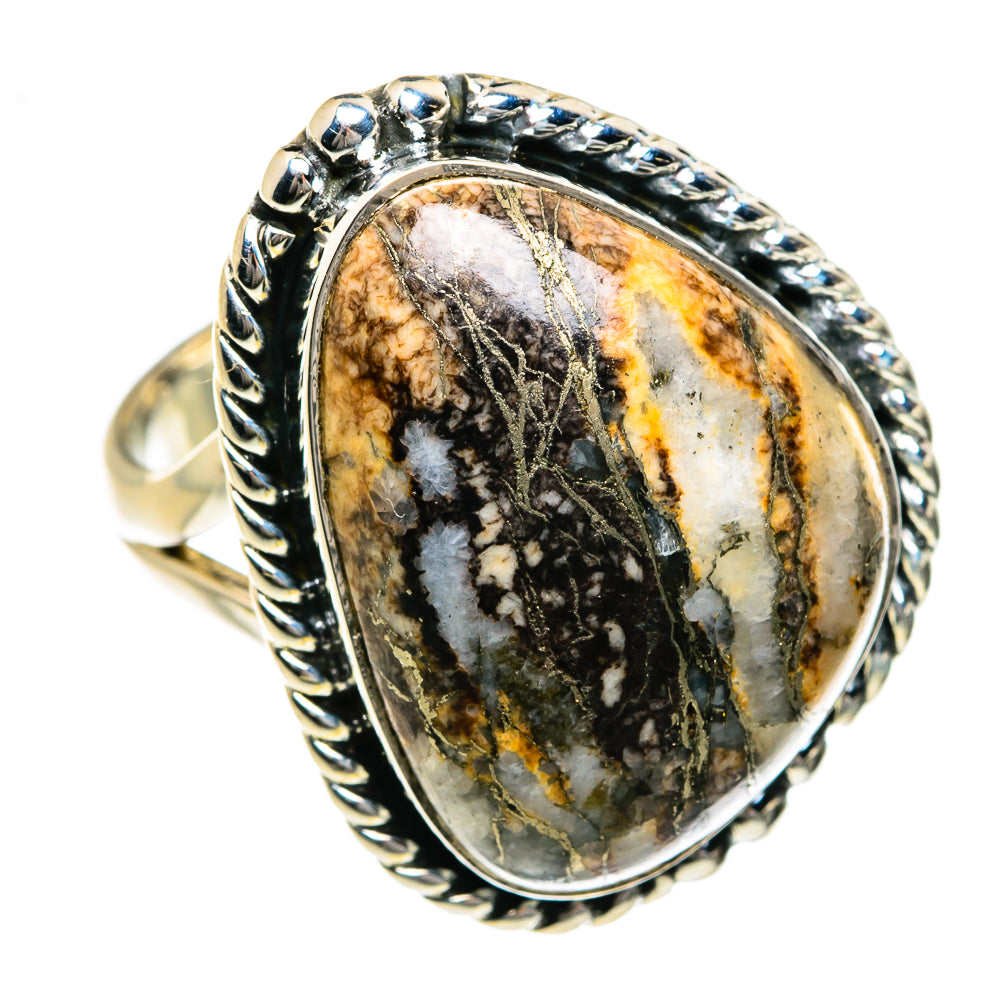 Peanut Wood Jasper Rings handcrafted by Ana Silver Co - RING78896