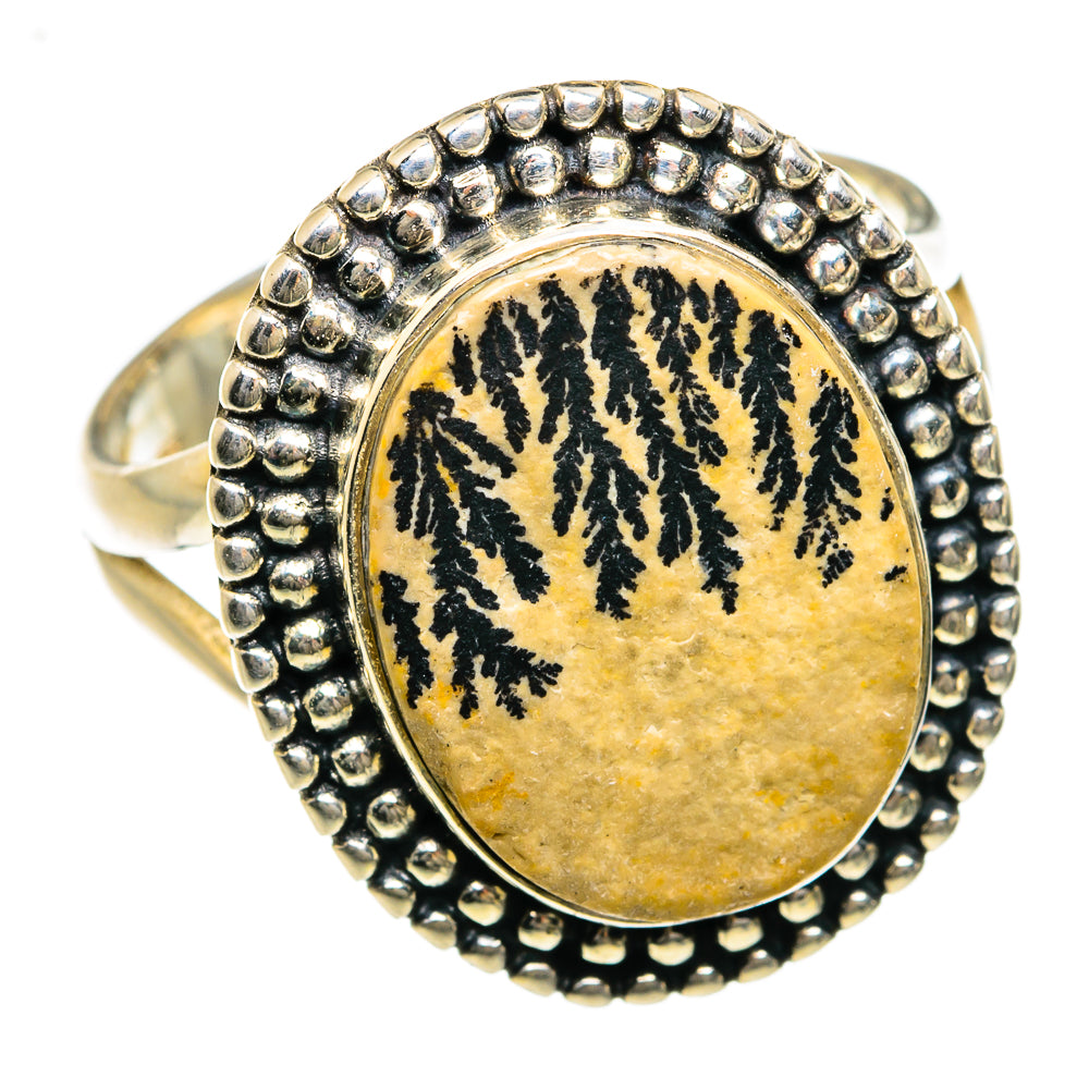 Germany Psilomelane Dendrite Rings handcrafted by Ana Silver Co - RING78921