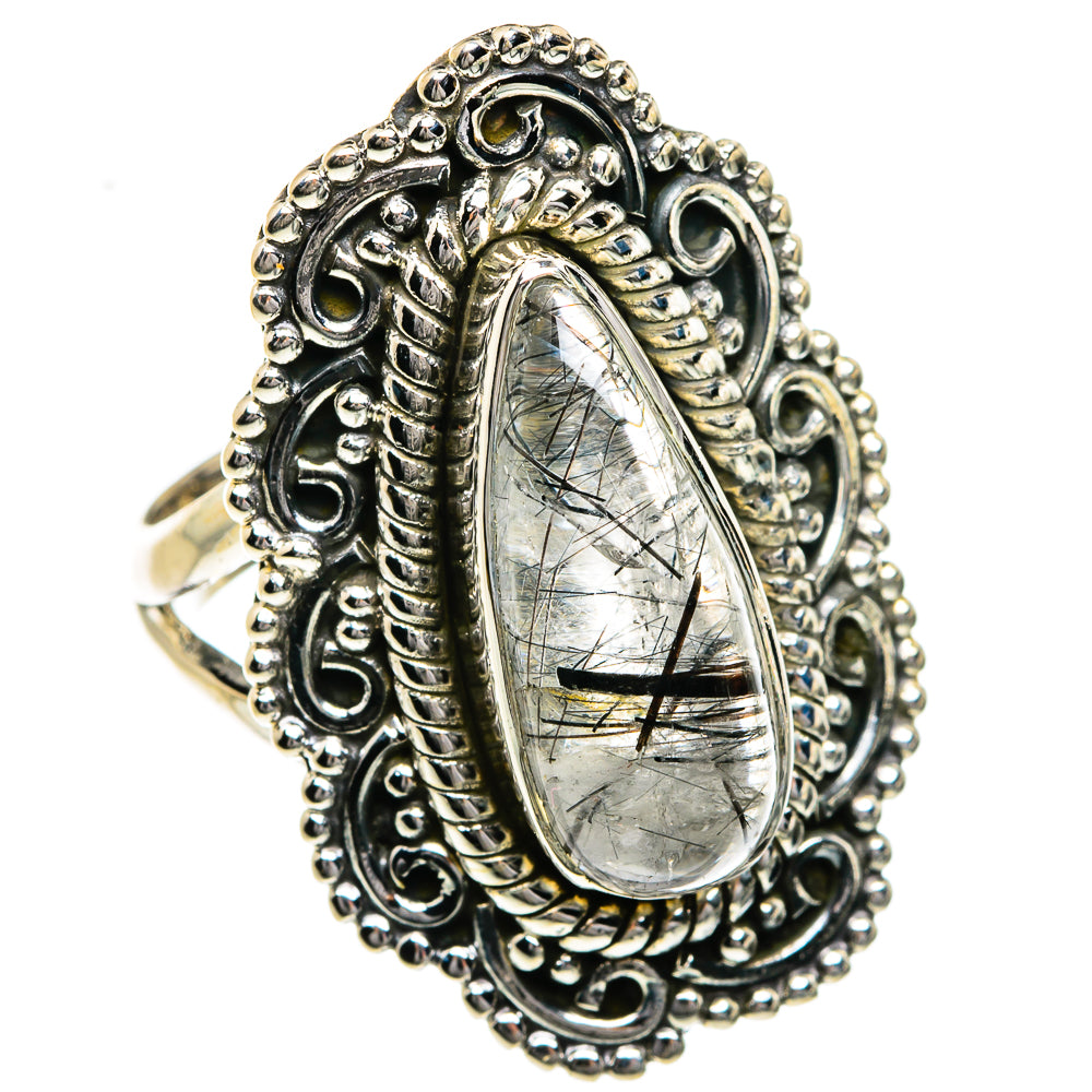 Tourmalinated Quartz Rings handcrafted by Ana Silver Co - RING78929