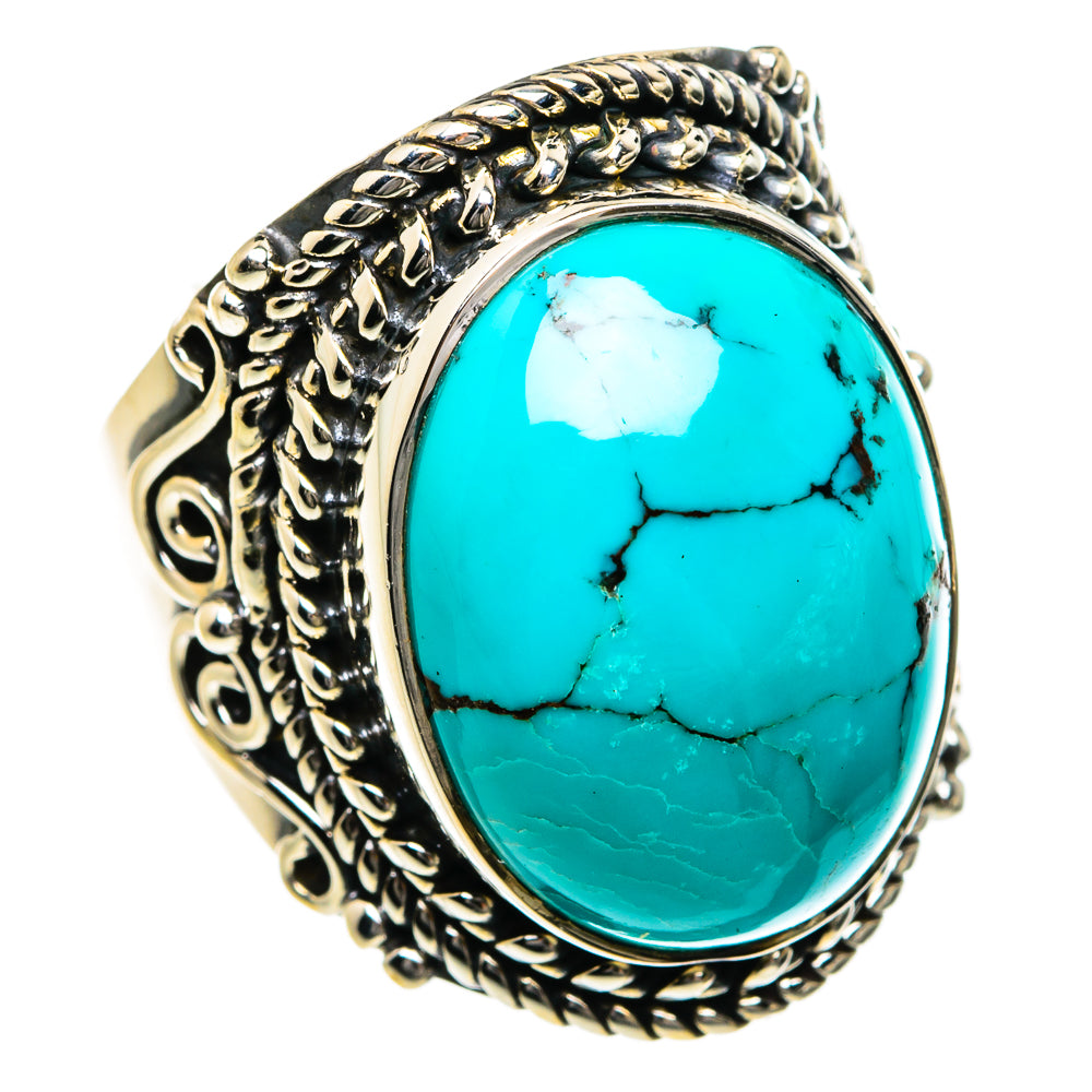 Tibetan Turquoise Rings handcrafted by Ana Silver Co - RING78941
