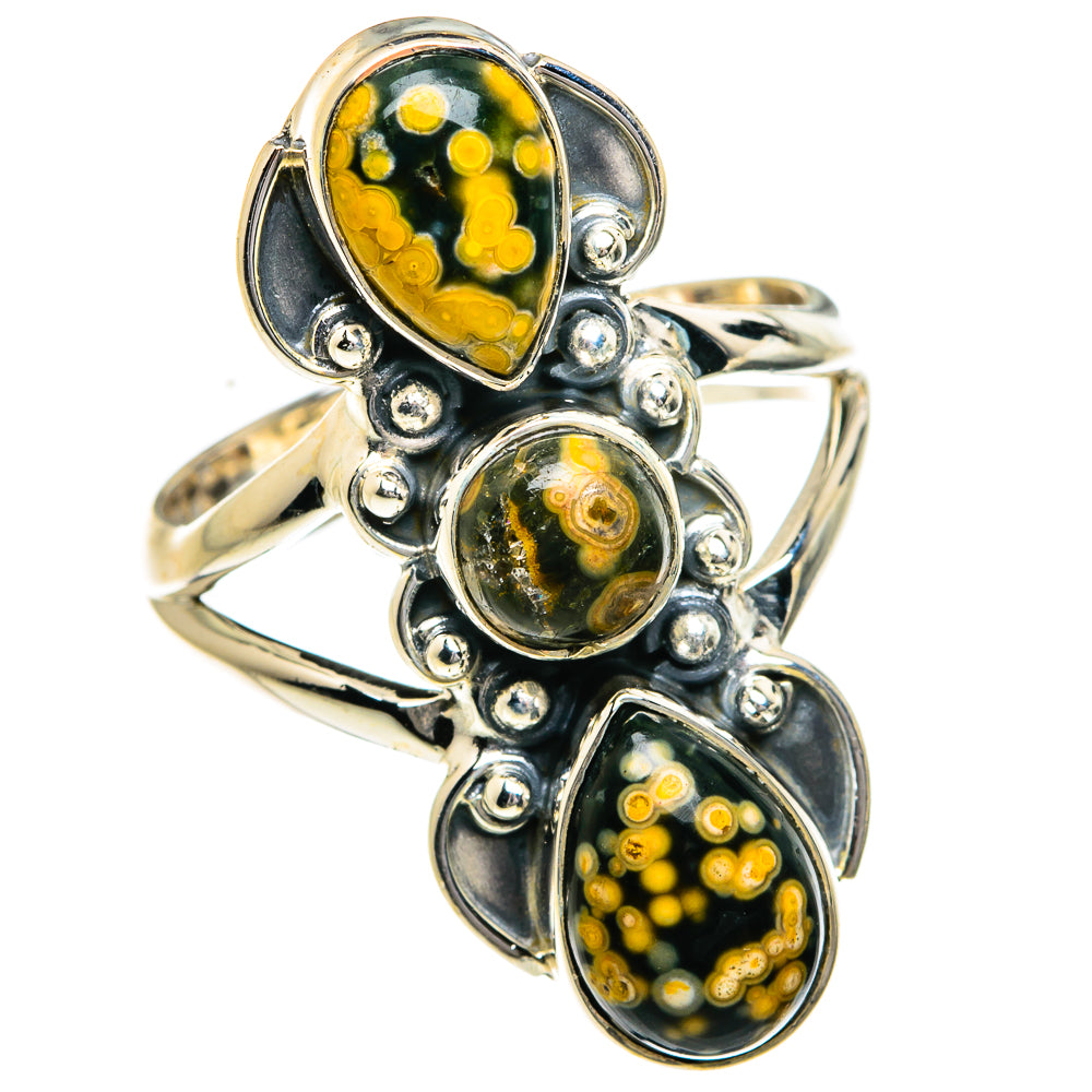 Ocean Jasper Rings handcrafted by Ana Silver Co - RING78945
