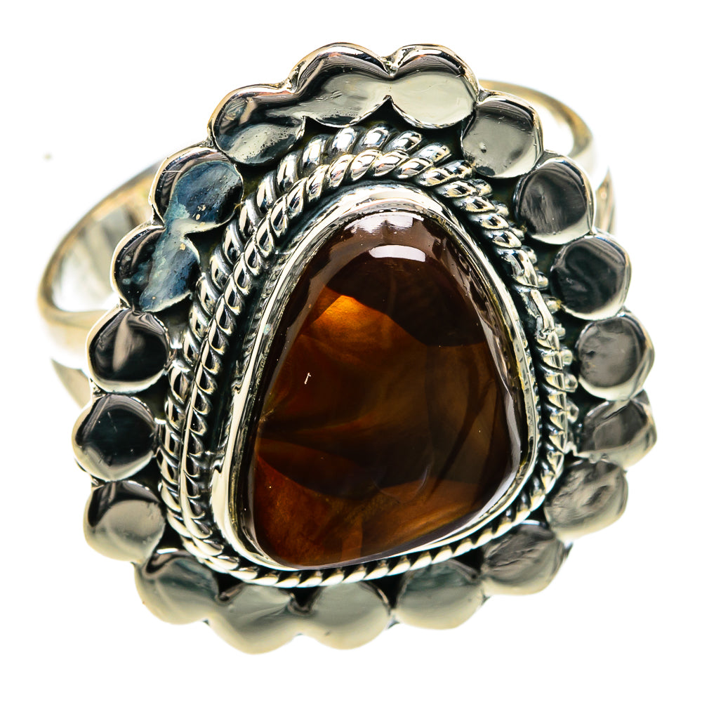 Mexican Fire Agate Rings handcrafted by Ana Silver Co - RING78947