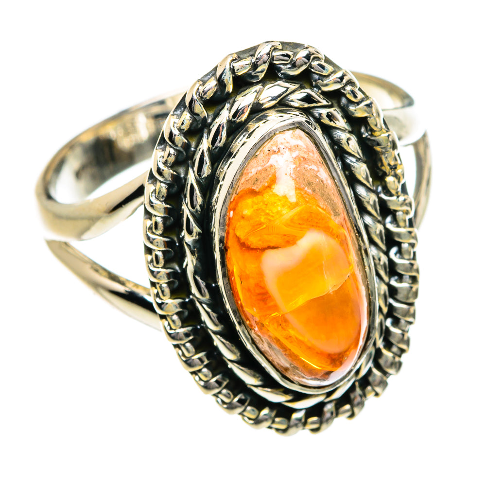 Mexican Fire Opal Rings handcrafted by Ana Silver Co - RING78961