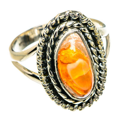 Mexican Fire Opal Rings handcrafted by Ana Silver Co - RING78961