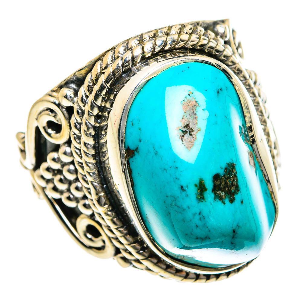 Tibetan Turquoise Rings handcrafted by Ana Silver Co - RING78963