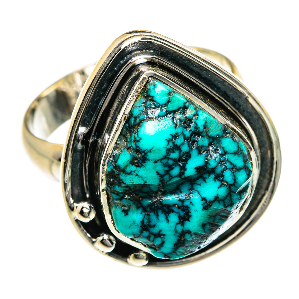 Tibetan Turquoise Rings handcrafted by Ana Silver Co - RING78966