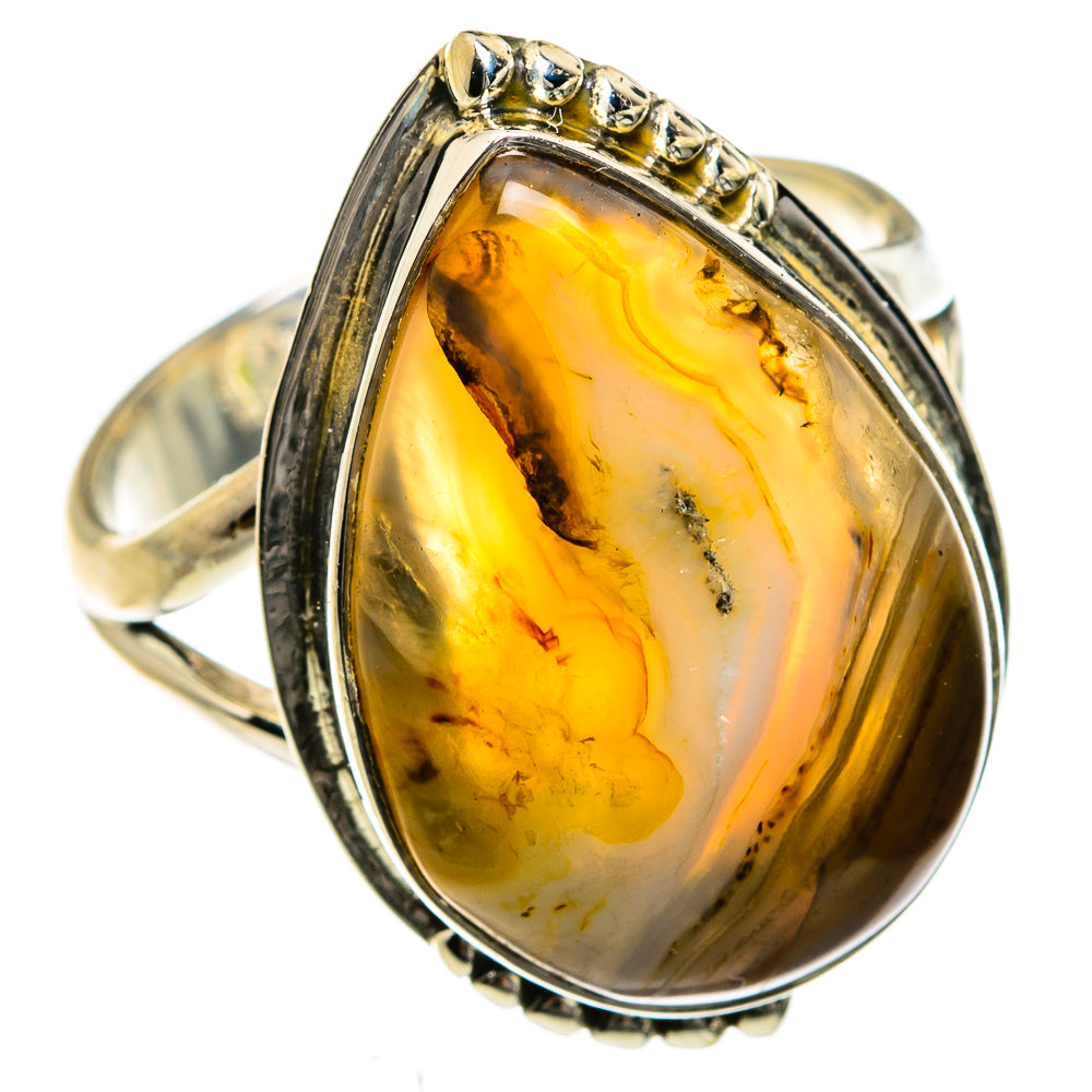 Botswana Agate Rings handcrafted by Ana Silver Co - RING78973