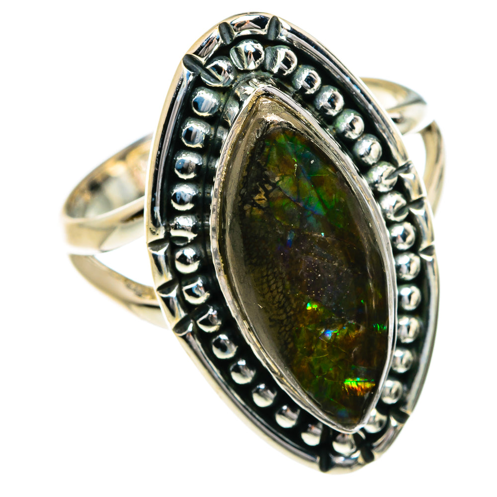 Ammolite Rings handcrafted by Ana Silver Co - RING78982