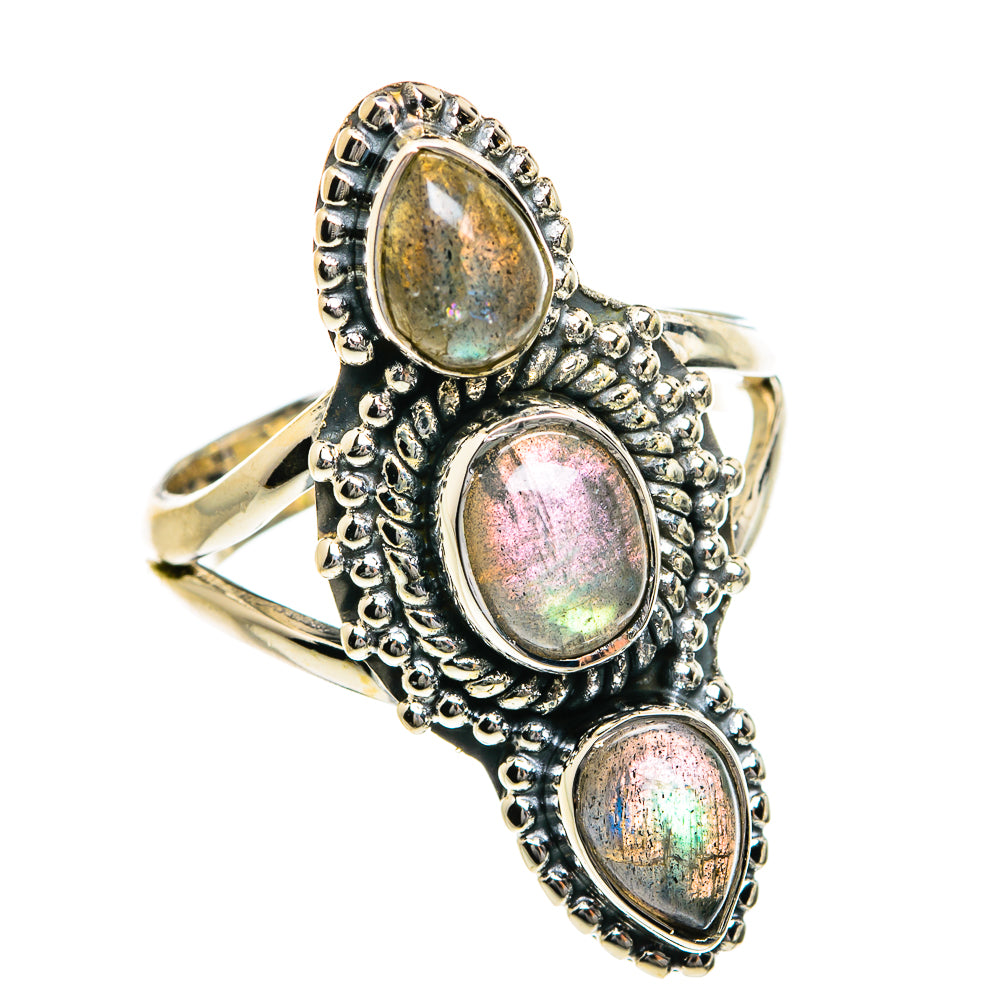 Labradorite Rings handcrafted by Ana Silver Co - RING78989