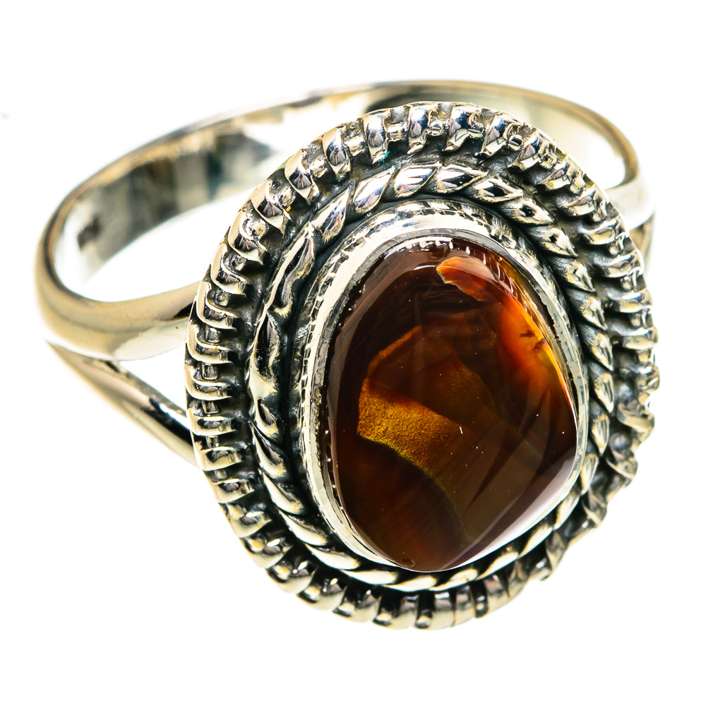 Mexican Fire Agate Rings handcrafted by Ana Silver Co - RING78997